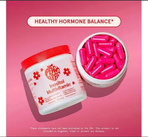 Peach Perfect Inositol Multivitamin – Equilibrio Hormonal y Energía Femenina Natural