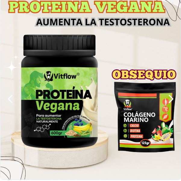 ¡Proteína Vegana Vitflow Aumenta Tu Testosterona de Forma Natural!